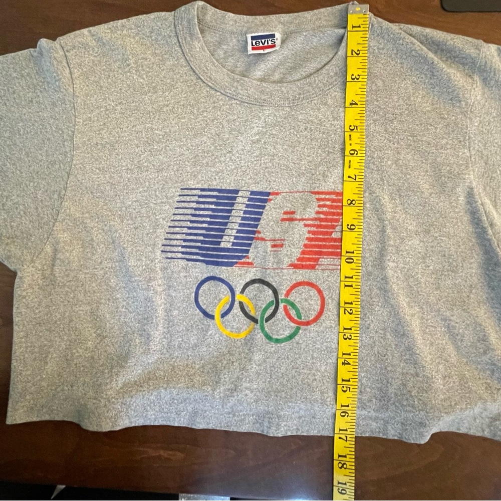 Vintage 1980 Levi’s Olympics cropped Tee - Large - Picture 6 of 7